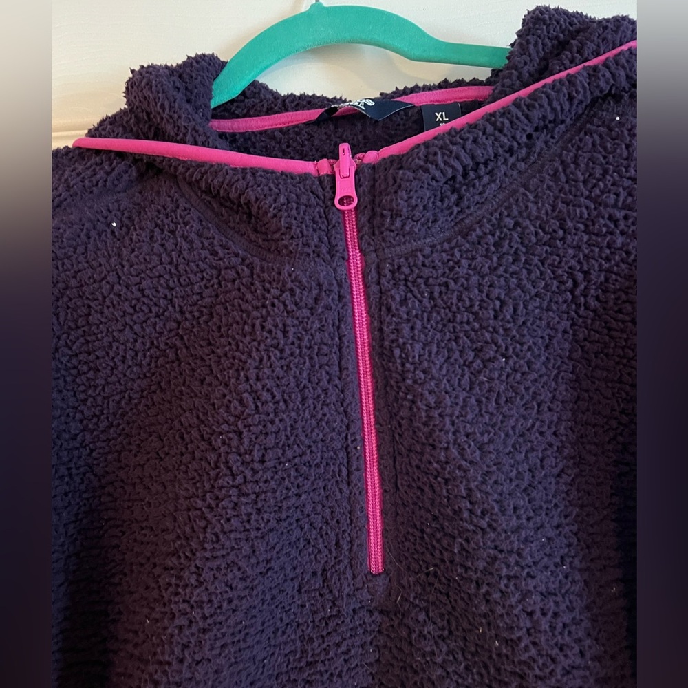 Lands End Teddy Bear Jacket. Purple and pink. Size XL. - Picture 5 of 11